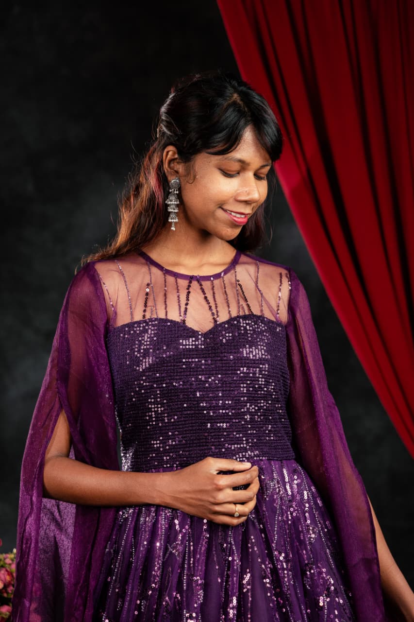 Line Long Sleeve Gown - Image 2