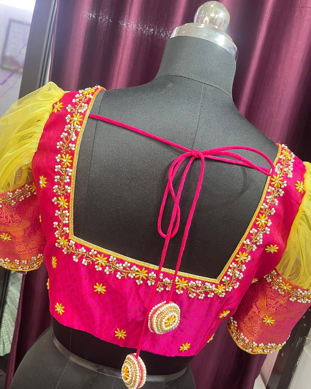 Hand embroidered bridal blouses Chennai