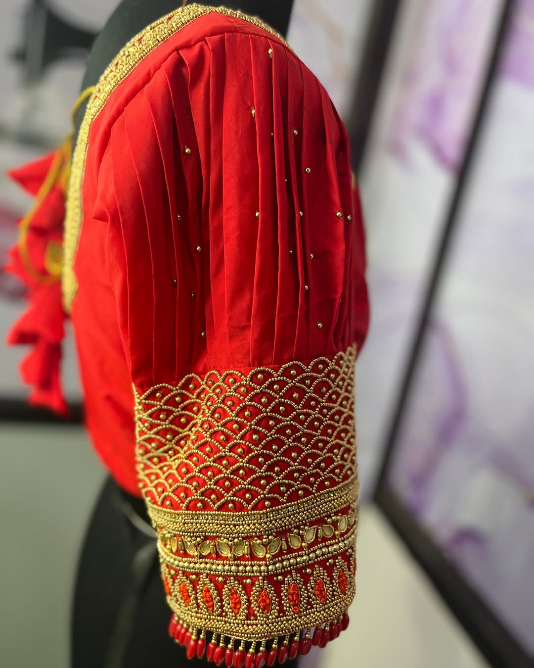 Hand embroidered bridal blouses Chennai