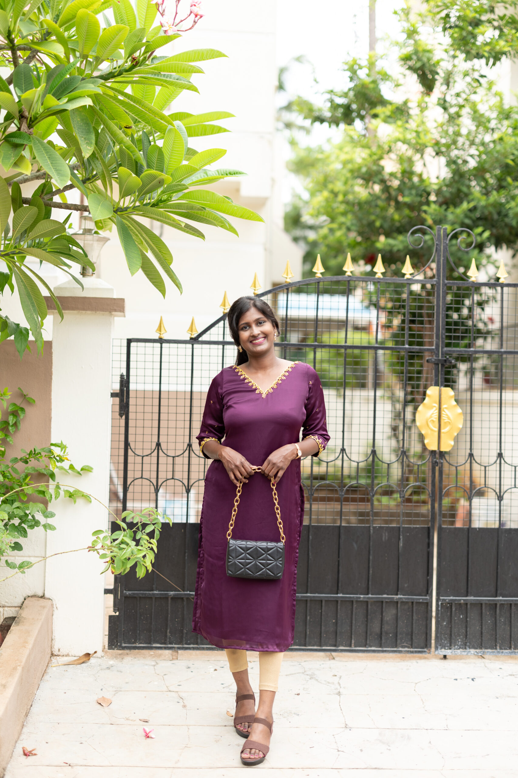 Purple Straight Kurta - Image 2