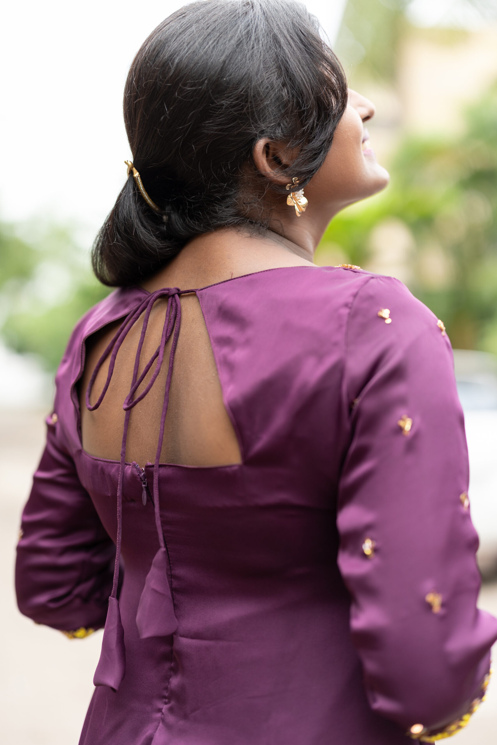 Purple Straight Kurta - Image 4